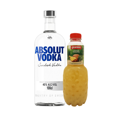 Vodka Absolut  (70 cl) + Jus ananas
